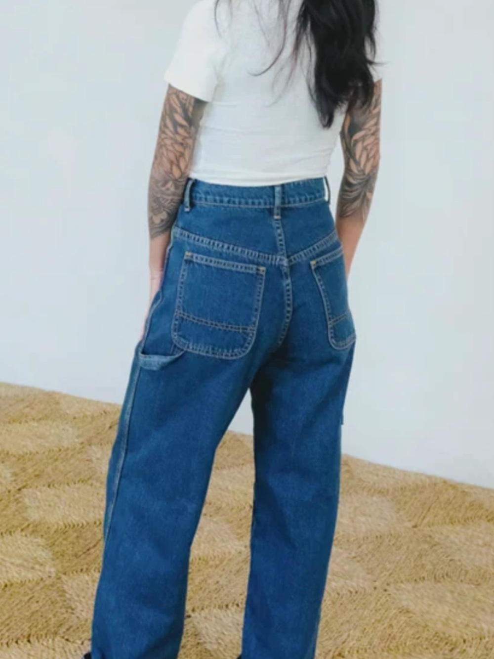 OZMA Relaxed Straight Leg Jeans - Deep Blue